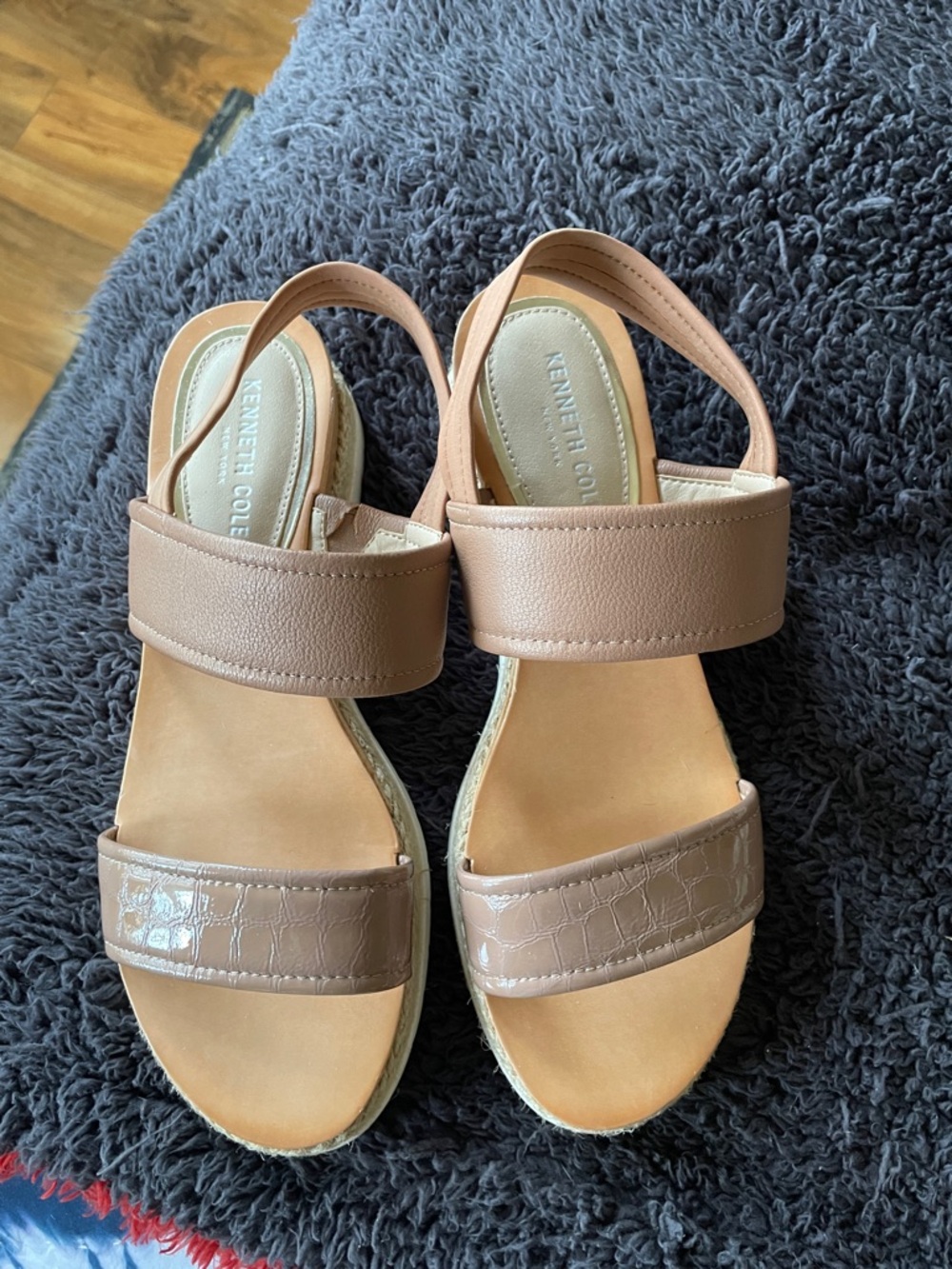 Kenneth Cole Women's Nude/Tan Double-Strap Slingback Sandals